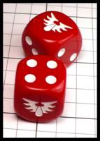 Dice : Dice - Game Dice - Warhammer Blood Angels Red with White - JA Collection Apr 2024